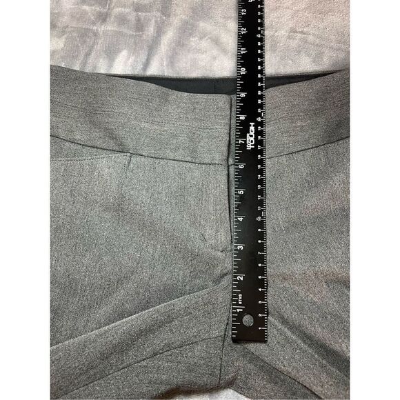 Express Pants Womens Size 4 Charcoal Gray Editor Flare Leg Mid Rise Flat Front - Picture 8 of 10